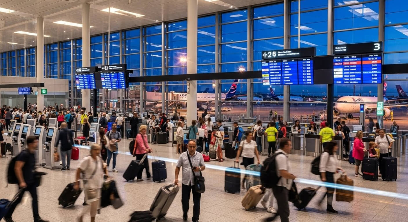 Aeropuerto de Santiago como principal puerta de entrada